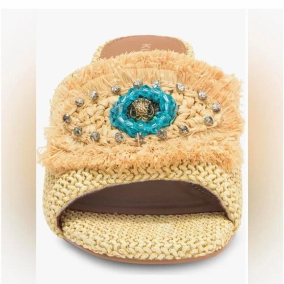 NWT Kurt Geiger evil eye embellished tan sandals - Picture 5 of 8